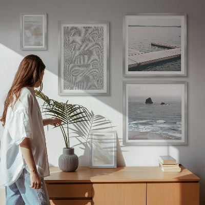 Set of 5 wall art pieces Abstract design modern textures