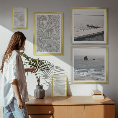 Set of 5 wall art pieces Abstract design modern textures