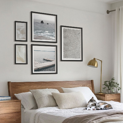 Set of 5 wall art pieces Abstract design modern textures