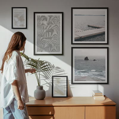 Set of 5 wall art pieces Abstract design modern textures
