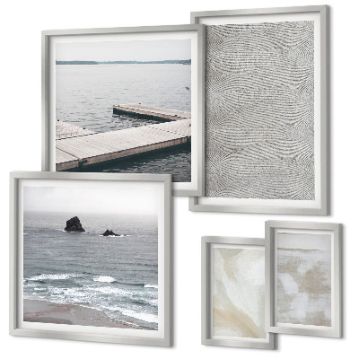 Set of 5 wall art pieces Abstract design modern textures