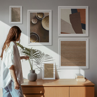 Framed photo set Minimalist stone structures
