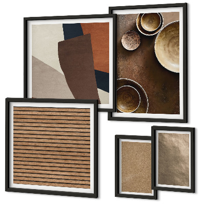Framed photo set Minimalist stone structures