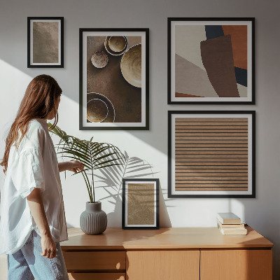 Framed photo set Minimalist stone structures