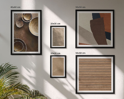 Framed photo set Minimalist stone structures