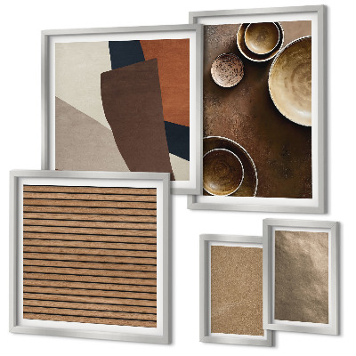 Framed photo set Minimalist stone structures