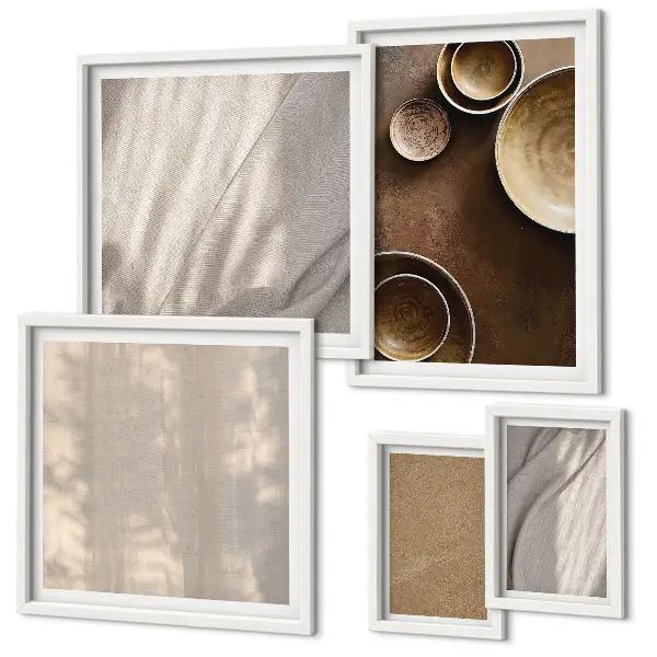 Minimalist texture structures wall art set of 5 pieces