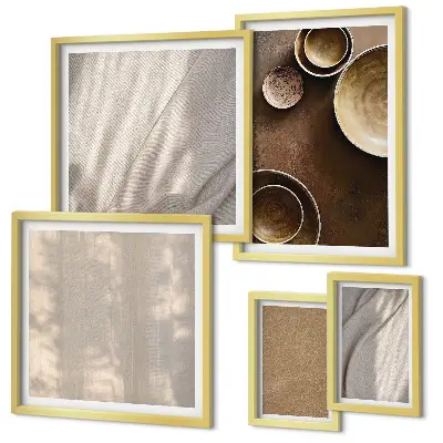 Minimalist texture structures wall art set of 5 pieces