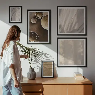 Minimalist texture structures wall art set of 5 pieces