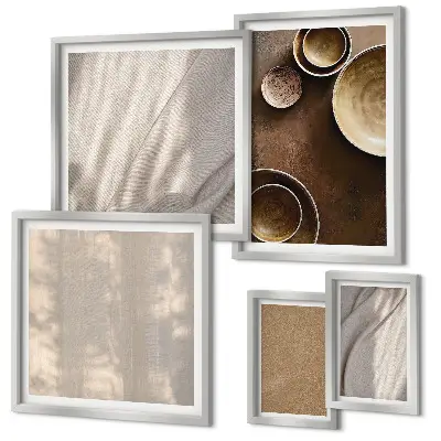 Minimalist texture structures wall art set of 5 pieces