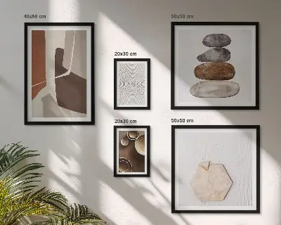 Gallery wall modern texture art prints