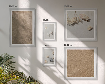 Framed photo set Stones beach natural structures