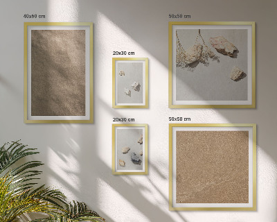 Framed photo set Stones beach natural structures