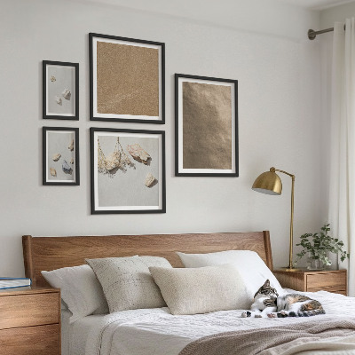 Framed photo set Stones beach natural structures