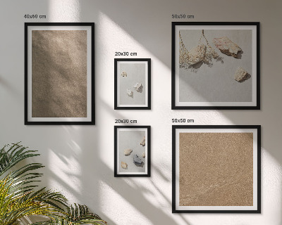 Framed photo set Stones beach natural structures