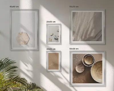 Set of 5 wall art pieces minimalist warm textures