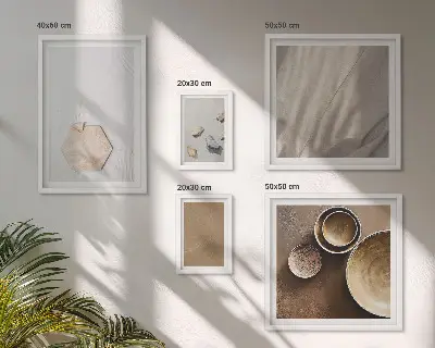 Set of 5 wall art pieces minimalist warm textures