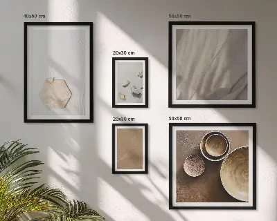 Set of 5 wall art pieces minimalist warm textures