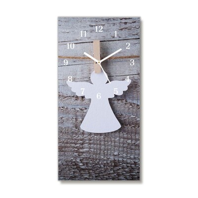 Glass Kitchen Clock Holy Angel Winter