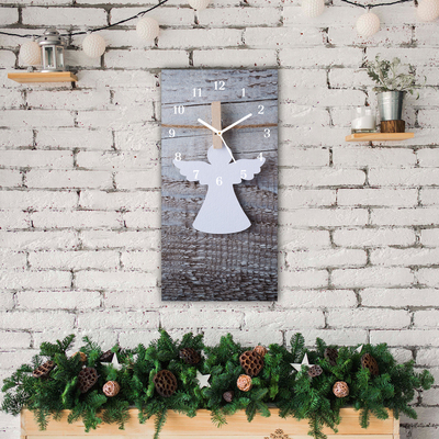 Glass Kitchen Clock Holy Angel Winter