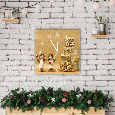 Glass Wall Clock Holy Angels Christmas Gifts
