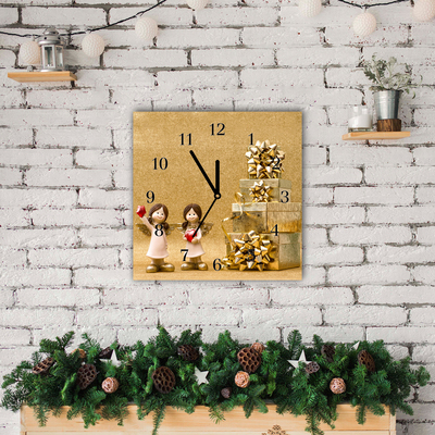 Glass Wall Clock Holy Angels Christmas Gifts