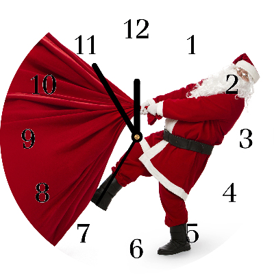 Glass Wall Clock Holy Father Christmas Gifts