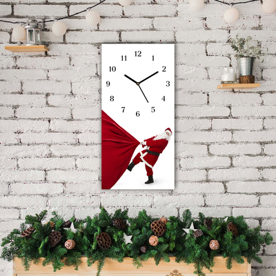 Glass Wall Clock Holy Father Christmas Gifts