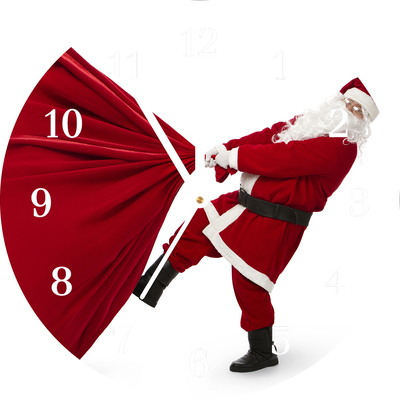 Glass Wall Clock Holy Father Christmas Gifts