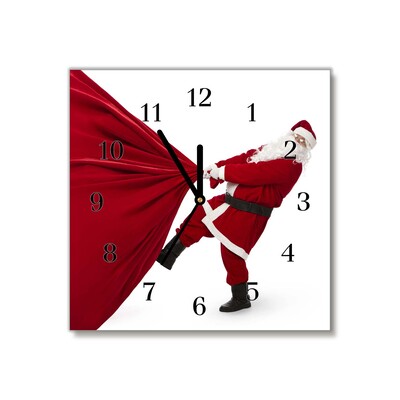 Glass Wall Clock Holy Father Christmas Gifts