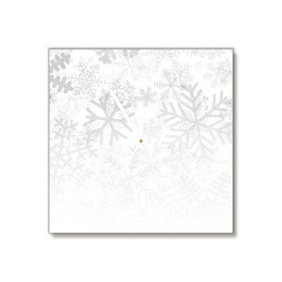 Glass Kitchen Clock Winter Snow Snowflakes