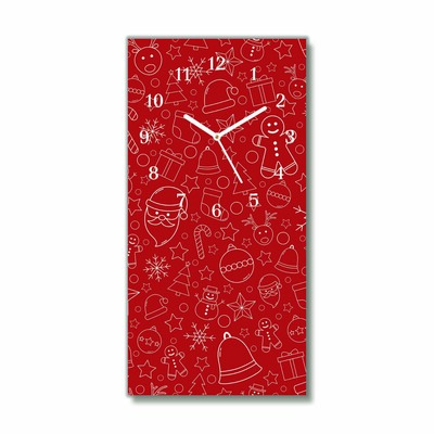 Glass Kitchen Clock Christmas Decoration Winter holidays