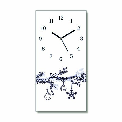 Glass Wall Clock Winter holidays Christmas Decorations
