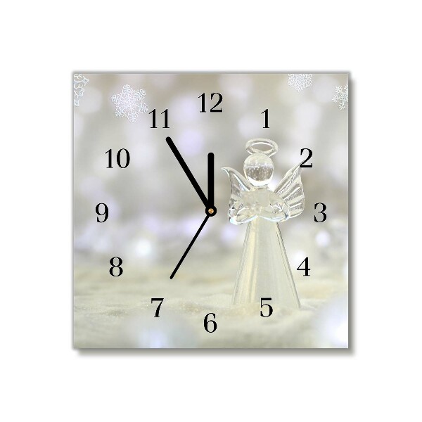 Glass Wall Clock Square Holy Angel Glass Ornament