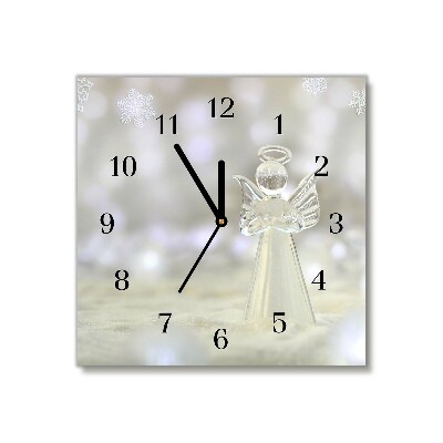 Glass Wall Clock Square Holy Angel Glass Ornament