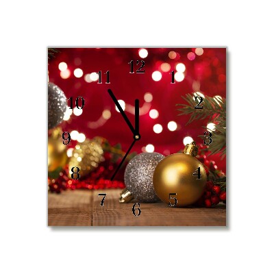 Glass Kitchen Clock Square Christmas tree balls Christmas Decorations