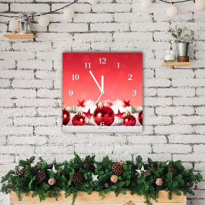 Glass Kitchen Clock Square Christmas Gift Christmas Snow