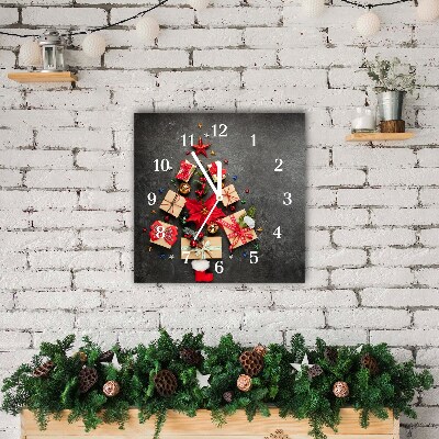 Glass Wall Clock Square Abstraction Christmas Gifts