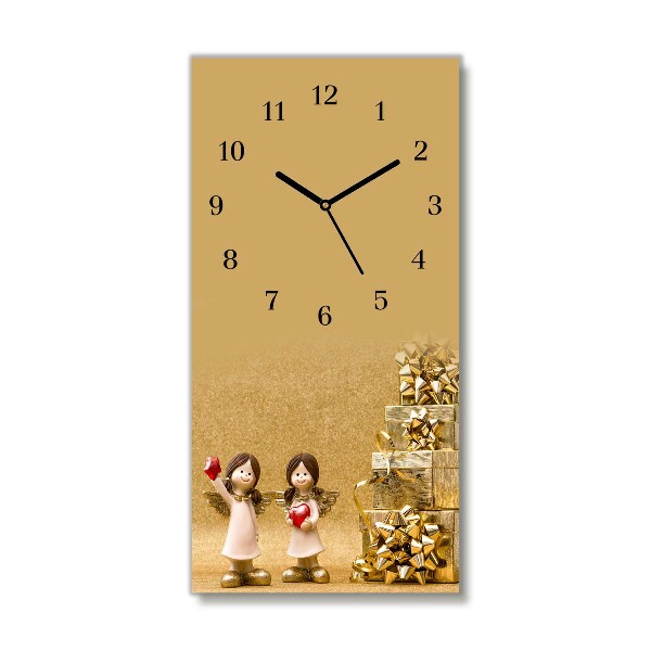 Glass Wall Clock Vertical Holy Angels Christmas Gifts