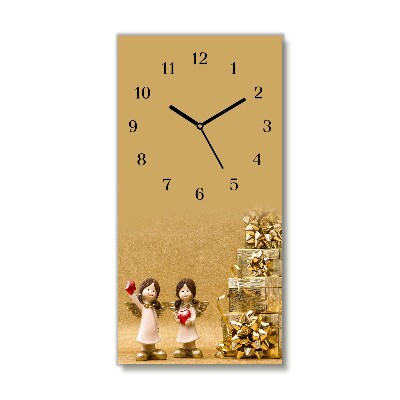 Glass Wall Clock Vertical Holy Angels Christmas Gifts