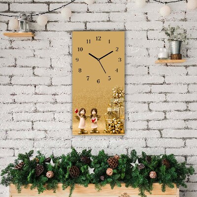 Glass Wall Clock Vertical Holy Angels Christmas Gifts