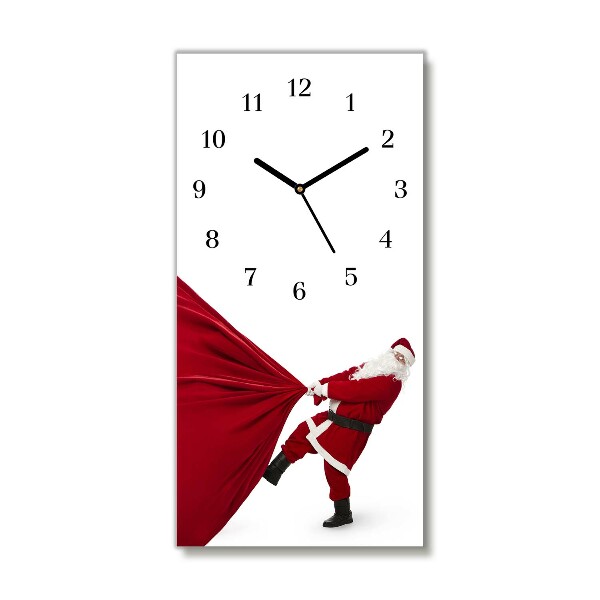 Glass Wall Clock Vertical Holy Father Christmas Gifts