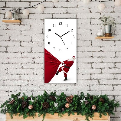 Glass Wall Clock Vertical Holy Father Christmas Gifts