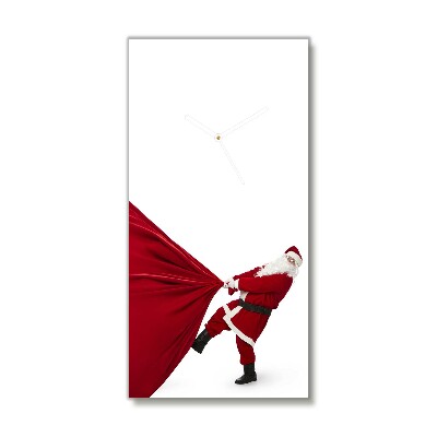 Glass Wall Clock Vertical Holy Father Christmas Gifts