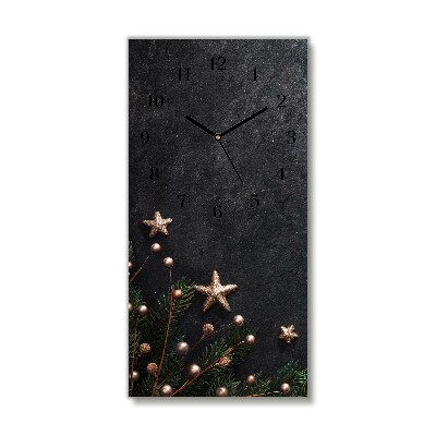 Glass Wall Clock Vertical Christmas tree decorations Christmas Star