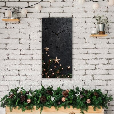 Glass Wall Clock Vertical Christmas tree decorations Christmas Star