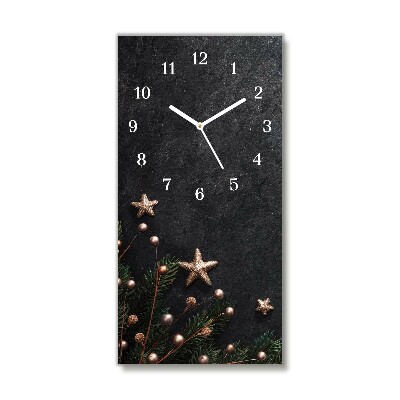 Glass Wall Clock Vertical Christmas tree decorations Christmas Star