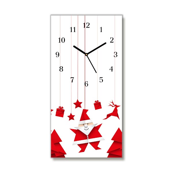 Glass Kitchen Clock Vertical Holy Father Christmas Gifts