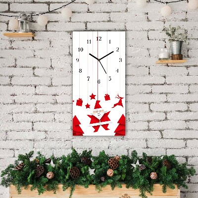 Glass Kitchen Clock Vertical Holy Father Christmas Gifts