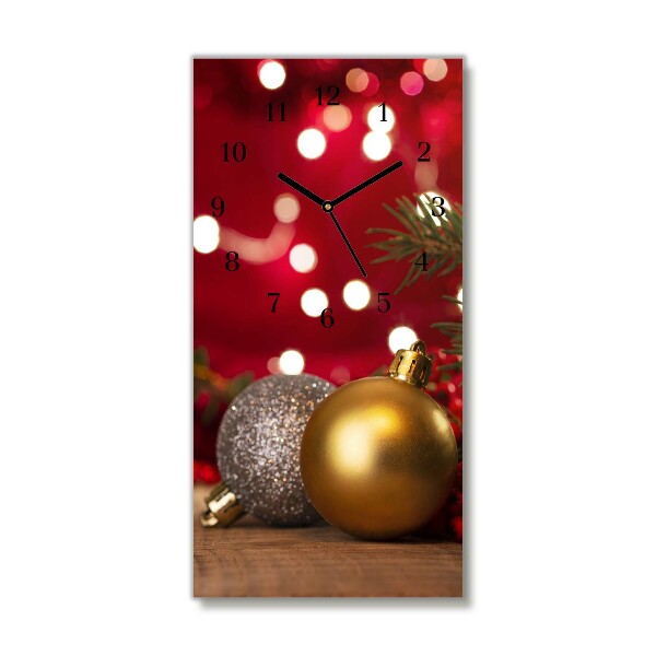 Glass Kitchen Clock Vertical Christmas tree balls Christmas Decorations